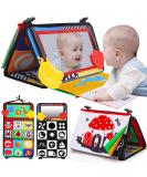 Lypsochaat Baby Mirror Toys with Crackling Bite Ring - Montessori Sensory Educational Toy for 0-6 Months - Foldable Black and White Baby Gift - Buy Online on SooperMarket.com