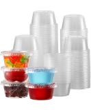 130 Sets - 2 Oz  Jello Shot Cups, Small Plastic Containers with Lids, Airtight and Stackable Portion Cups, Salad Dressing Container, Dipping Sauce Cups, Condiment Cups for Lunch, Party to Go, Trips 2oz - 130 - Buy Online on SooperMarket.com