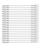 VGOL 30-Piece Stainless Steel Fishing Wire Leaders - 45kg Anti-Bite Bait Rigs for Outdoor Fishing - Buy Online on SooperMarket.com