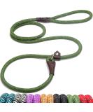 Fida Slip Rope Dog Lead - 1.8m One-Size-Fits-All Leash | Easy Slip-On Design, Reflective Stitching, Durable Climbers Rope - Large Green (1.3cm x 1.8m) - Buy Online on SooperMarket.com