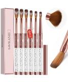 Saviland 6PCS Kolinsky Acrylic Nail Brush Set for Acrylic Powder Application - Sizes 4/6/8/10/12/14 - Buy Online on SooperMarket.com