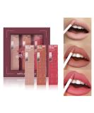 Matte Liquid Lipstick Makeup Set - 3 Pcs Long Lasting Smudge Proof Lip Gloss | High Pigmented Velvety Nude Red Lip Stain Gift Set for Women & Girls - Buy Online on SooperMarket.com