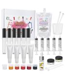 Cilrofelr DIY Lip Gloss Making Kit - 45 Pcs Set for Girls to Create 10 Moisturizing Lip Gloss - Fun Makeup Kit for Shiny Lips - Buy Online on SooperMarket.com