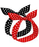 2 Pieces Polka Dot Headbands for Girls and Women Headband Retro Bandana 50s Wire Headband Vintage Print Christmas Hairband (Red  Black) - Buy Online on SooperMarket.com