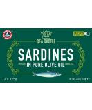 Sea Castle Skinless & Boneless Sardines in Pure Olive Oil 125g (Case of 12) | Rich in Omega 3 Easy Open BPA Free Tin Kosher - Buy Online on SooperMarket.com