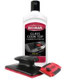 Weiman Cooktop and Stove Top Cleaner Kit - Glass Cook Top Cleaner and Polish 10 oz. Scrubbing Pad Cleaning Tool Razor Scraper - Buy Online on SooperMarket.com