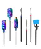 MelodySusie Nail Drill Bits Set, 7pcs Tungsten Carbide Diamond Nail Drill Bits for Acrylic Nails Poly Gel Cuticle Remove, 3/32'' Professional Nail Bits for Nail Drill Efile, Manicure Pedicure Tools Colorful - Buy Online on SooperMarket.com