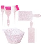6 Piece Hair Coloring Kit with Brush and Mixing Bowl - Hair Dyeing and Highlighting Set for Women and Girls (Pink) - Buy Online on SooperMarket.com