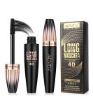 4D Silk Fiber Lash Mascara, Waterproof Long Lasting Mascara Black Volume and Length Natural, Exquisitely Full, Lengthening Thickening Softer Fuller Lashes Amplify Smudge-Proof Eyelash Primer Brush - Buy Online on SooperMarket.com