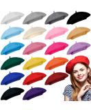 20-Piece Multicolored Wool Berets for Women, French Painter Hats for Winter Parties - Men's and Girls' Artist Beret Hat for Indoor/Outdoor Events - Buy Online on SooperMarket.com
