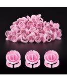 Eyelash Extension Glue Rings 100PCS - Disposable Fanning Cups - Pink MEKK Lash Supplies - Buy Online on SooperMarket.com