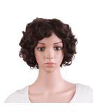 MapofBeauty 11.8 Inch Special Elderly Short Curly Fashion Wig in Dark Brown - Buy Online on SooperMarket.com