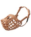 Baskerville Classic Basket Muzzle for Dogs | Pant Drink Prevent Bites | Durable TPR | Ideal for Long-Nosed Breeds - Buy Online on SooperMarket.com