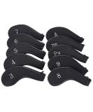 Sword & Shield Neoprene Zipper Golf Club Iron Head Covers - Set of 10, Black - Buy Online on SooperMarket.com