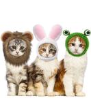 3 Piece Cat Costume Set with Adjustable Pet Headwear for Kitten and Dog Cosplay - Perfect for Halloween and Birthday Parties (Basic Style) - Buy Online on SooperMarket.com