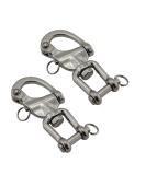 NRC&XRC Pair Jaw Swivel Snap Shackle 316 Stainless Steel for Sailboat Spinnaker Halyard &Diving 2-3/4" - Buy Online on SooperMarket.com