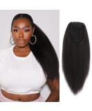 Allyreetress Natural Black Yaki Drawstring Ponytail Extension for Black Women Kinky Staight Up Down Ponytails Synthetic Hair Extensions 20 Inches Clip in (2#) 20 inches #2 - Buy Online on SooperMarket.com