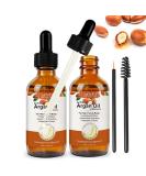 Organic Cold Pressed Argan Oil for Hair & Skin - 2 Pack (60 ml) - Pure Additive-Free with Pipette - Buy Online on SooperMarket.com