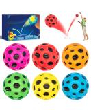 Buy Aihaoyu 6-Piece Astro Jump Ball Set - High Bouncing Mini Colored Rubber Balls for Indoor & Outdoor Fun - Buy Online on SooperMarket.com