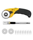XW Hobby Knife Set - 45mm SKS-7 Rotary Cutter and Precision Knife for Art, Quilting, and Crafting with 12 Bonus Blades - Buy Online on SooperMarket.com