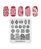 Alexnailart Stainless Steel Nail Stamping Template - Manicure Nail Art DIY Decoration FA064 - Buy Online on SooperMarket.com