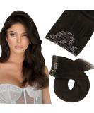 Moresoo clip in extensions brown remy real hair hair extension clip in extensions real hair darkest brown hair extreme real hair clips brown #2 7 dresses 120g double broken hair 50 cm 1. #2 - Buy Online on SooperMarket.com