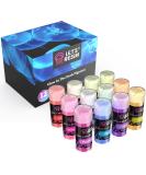 LET'S RESIN 12 Colors Glow in The Dark Pigment Powder - 20g/0.7oz Each Bottle Epoxy Resin Luminous Pigments for Slime  Nails  Epoxy Resin  Acrylic Paint  Halloween Decoration  Fine Art  and DIY Crafts - Buy Online on SooperMarket.com