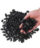Hisredsun 1.8 kg decorative stones river pebbles for aquarium flower pot landscaping vase filler and garden decoration black - Buy Online on SooperMarket.com