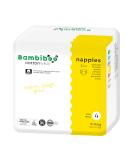 Bambibo Baby Diapers Size 4 (9-14 kg) - Organic Cotton & Vegetable Materials - 24 Pack with Moisture Indicator - Buy Online on SooperMarket.com