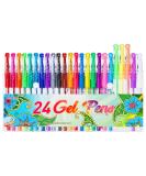 Reaeon 24 Colors Gel Pens - Art Markers for Adults & Kids | Extra Ink | Ideal for Coloring Books & Drawing - Buy Online on SooperMarket.com