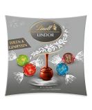 Lindt Chocolate Lindor Sharing Silver 250g | 20 Delicious Truffles in Milk Caramel & Salt Pistachio Double Chocolate | Perfect Chocolate Gift & Sharing Pralines Mix - Buy Online on SooperMarket.com