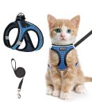 Escape Proof Cat Harness & Lead - Adjustable Reflective Kitten Vest for Outdoor Walking - Comfortable & Easy to Control - Blue XS - Buy Online on SooperMarket.com