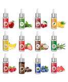 Nomeca Food Flavoring Oil - 12 Candy Flavors for Baking, Cooking, Lip Gloss - .2 Fl Oz / 6 ml (Pack of 12) Water & Oil Soluble - Buy Online on SooperMarket.com