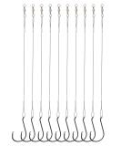 Beoccudo Circle Hooks Rigs Saltwater Steel Leader Wire, 25pcs Heavy Duty Circle Hook with Leader Wire Bass Catfish Fishing Lure Rig 2/0 - Buy Online on SooperMarket.com