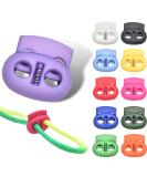 100 Pcs Plastic Cord Locks for Drawstrings Double Hole Spring Stopper Fastener Slider Toggles End for Drawstrings Shoelaces Backpack Lanyard - Buy Online on SooperMarket.com
