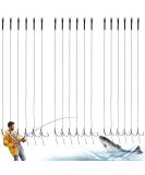 Shop GZLCEU 18-Piece Stainless Steel Fishing Hooks - Handmade Carp Accessories with Braided Cord - Buy Online on SooperMarket.com