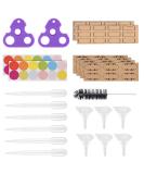 Easytle Essential Oil Tools Essential Oil Opener Essential Oil Key Tool for Essential Oil Accessories Includes 2 Openers, 6 Droppers, 6 Funnels, 72 Labels And Brush Tools Set for Glass Roll On Bottles - Buy Online on SooperMarket.com