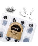 LASHVIEW 1000 Premade Volume Fans - Mixed Lengths 9-16mm Handmade 5D & 10D Eyelash Extensions C&D Curl Supplies - Buy Online on SooperMarket.com