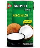 AROY-D coconut milk-coconut milk for cooking and baking-ideal for desserts soups smoothies and cocktails-1 x 250 ml of coconut milk 1 x 250 ml - Buy Online on SooperMarket.com