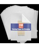 Transfer Paper Tracing Paper for Drawing Trace Paper - PSLER 240 Sheets White Translucent Tracing Paper with 5Pcs Pencil on Artist Lettering Sketch Drawing for Pencil Ink Markers A4 Size 8.5 X 11 Inch 240PCS White tracing - Buy Online on SooperMarket.com