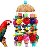 MQUPIN Big Bird Parrot Toy - Multi-Color Natural Wooden Blocks for Caciques Gray Parrots Macaws & Amazons - Climbing Chewing & Cleaning Fun - Buy Online on SooperMarket.com