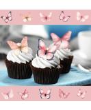 30 x Pre-Cut Beautiful Pink Butterflies Edible Wafer/Rice Paper Cupcake Cake Dessert Toppers Birthday Party Wedding Decorations Butterfly - Buy Online on SooperMarket.com