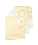 Spasilk Baby 3 Pack Soft Terry Hooded Towel Set for Newborn Boys and Girls - Yellow - Buy Online on SooperMarket.com