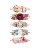 Cinaci 5 pieces delicate flower nylon headbands hair bands accessories for baby girls newborn infants toddlers children 5-pack s1 - Buy Online on SooperMarket.com