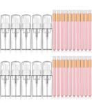 30-Piece Travel Soap Bottle & Lash Shampoo Brush Set | Eyelash Extension Cleansing & Blackhead Remover Tool | Foaming Pump Dispenser Bottle 50ML (White/Pink) - Buy Online on SooperMarket.com