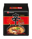 Nongshim Premium Shin Ramyun Black 130g Instant Noodle Korean Ramen HALAL Pack 4 - Buy Online on SooperMarket.com
