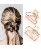 Runmi Gold Metal French Design Hair Clips - Stylish Hair Accessories for Women & Girls - 2pcs International Shipping - Buy Online on SooperMarket.com