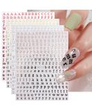JMEOWIO 8 Sheets Glitter Letter Nail Art Stickers Decals Self-Adhesive Pegatinas U as English Alphabet Nail Supplies Nail Art Design Decoration Accessories Number - Buy Online on SooperMarket.com