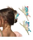 Butterfly Hair Claw Clips for Women,2Pcs Large Non-Slip Strong Metal Butterfly Hair Clips Sparkly Hold Hair Jaw Clips Cute Hair Claws Big Butterfly Clips Cute Hair Clips Headwear Gifts A-Butterfly - Buy Online on SooperMarket.com