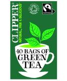 Clipper Organic Pure Green Tea Bags | Box of 40 Teabags | Organic Tea for Home & Office | Eco-Conscious Fair Trade Tea | Natural Unbleached Plant-Based Compostable & Biodegradable Tea Bags Green Tea Single - Buy Online on SooperMarket.com